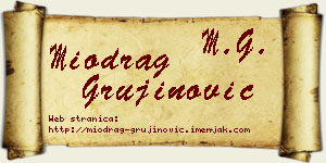 Miodrag Grujinović vizit kartica